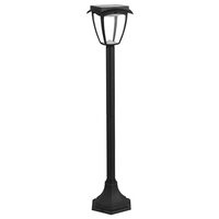 Felinar solar pentru gradina, Aluminiu, 2 W, Exterior IP65, Negru, 110 lm, Lumina calda si rece
