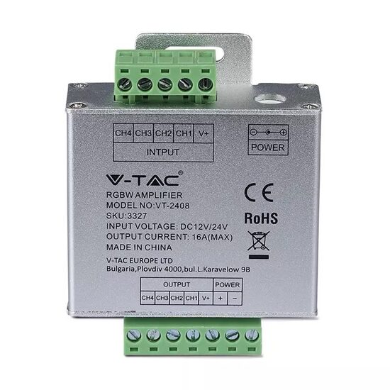 Amplificator banda led LED RGB+W, IP20, 12 V DC, 16 A