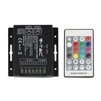 Controller banda LED, dimmabil, telecomanda, 12/24 V, 288/576 W, RGB si Alb