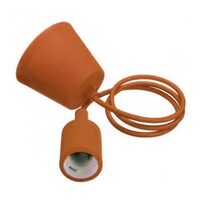 Pendul tavan Portocaliu, fara bec, E27, lungime 1 m, plastic