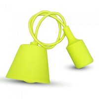 Pendul tavan Galben, fara bec, E27, lungime 1 m, plastic