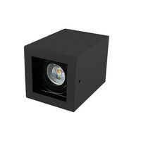 Aplica soclu GU10, IP20, Aluminiu, becul nu este inclus, 142 x 100 x 100 mm, Negru