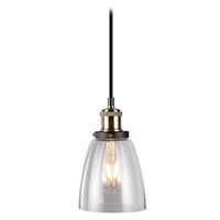 Pendul suspendat, max 60W, IP20, Sticla, fara bec, Lungime fir 1 m