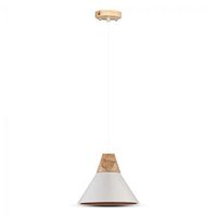 Pendul tavan Metal/Lemn, fara bec, E27, lungime 1 m, 260 x 170 x 1080 mm