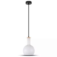 Pendul lemn/sticla, E27, fara bec,  190 x 320 x 1120 mm