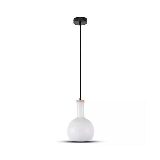Pendul lemn/sticla, E27, fara bec,  190 x 320 x 1120 mm
