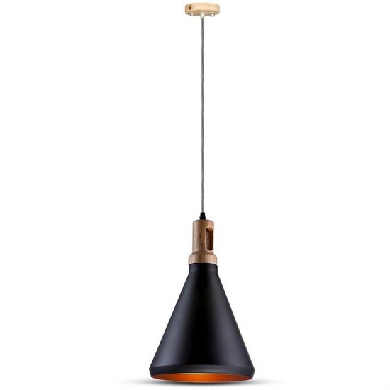 Pendul suspendat, max 60W, IP20, Lemn/Aluminiu, fara bec, 250 x 400 x 1200 mm, lungime fir 1 m