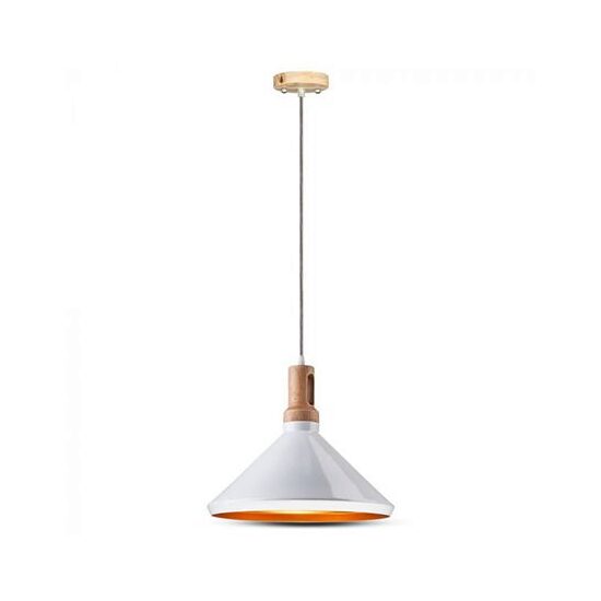 Pendul suspendat, max 60W, IP20, Lemn/Otel, fara bec, 350 x 350 x 1100 mm, lungime fir 1 m