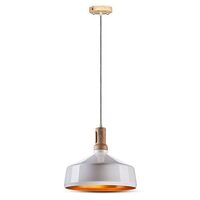 Pendul suspendat, max 60W, IP20, Lemn/Otel, fara bec, 350 x 300 x 1100 mm, lungime fir 1 m