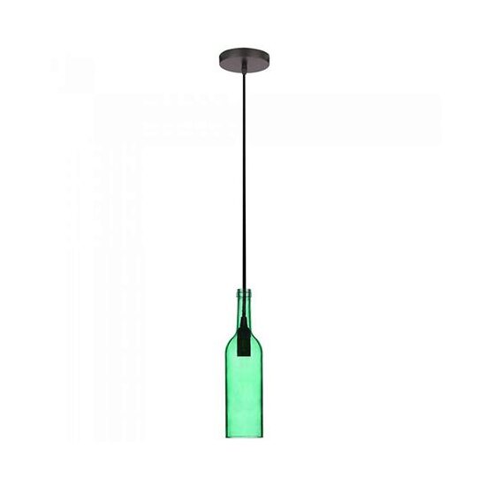 Pendul sticla, E27, fara bec,  72 mm x 280 mm x 1150 mm, Verde