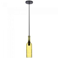 Pendul sticla, E27, fara bec,  72 mm x 280 mm x 1150 mm, Galben