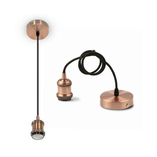 Pendul suspendat, max 60W, IP20, Metal Bronz, fara bec, diametru 50 mm, lungime fir 1 m