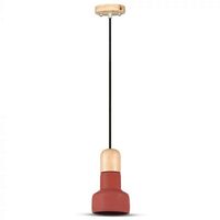 Pendul tavan cu abajur ceramic/lemn, fara bec, E27, 120 x 210 x 1080 mm