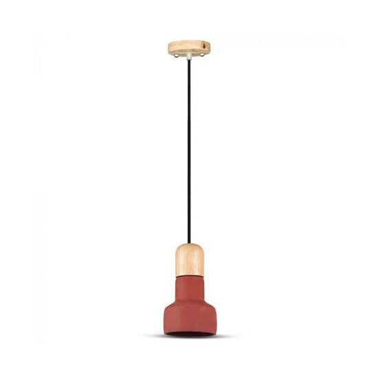 Pendul tavan cu abajur ceramic/lemn, fara bec, E27, 120 x 210 x 1080 mm