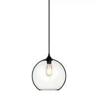 Pendul cu glob sticla, fara bec, E27, dimensiuni 300 x 280 mm