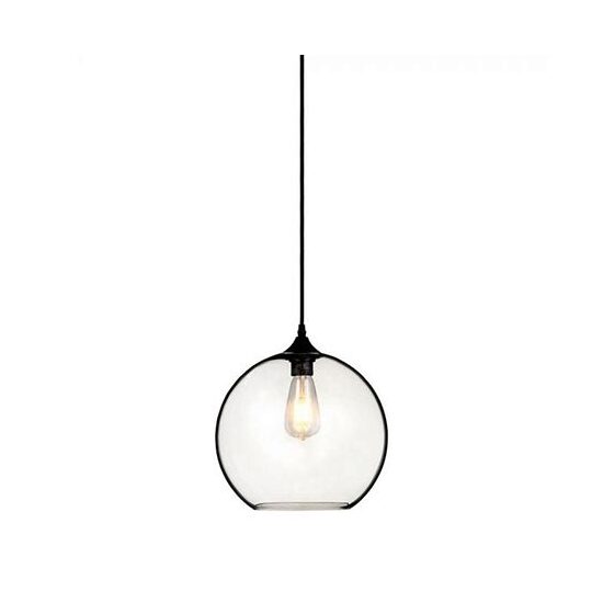 Pendul cu glob sticla, fara bec, E27, dimensiuni 300 x 280 mm