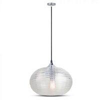 Pendul tavan cu glob sticla, fara bec, E27, diametru 35 cm