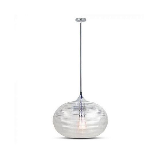 Pendul tavan cu glob sticla, fara bec, E27, diametru 35 cm
