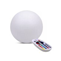 Veioza de birou Sfera 3W, 54 lm, RGB, 40 x 39 cm, Alb, Telecomanda, IP65