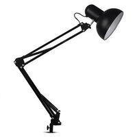 Lampa de birou cu brat ajustabil, E27, Negru, Metal, 360 x 155 x 730 mm