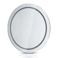 Oglinda cosmetica cu led, Rotunda, 6W, Anti-aburire, Lumina rece, 750 lm, diametru 600 mm, IP44