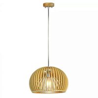 Pendul tavan din lemn, fara bec, E27, dimensiune 330 x 220 mm