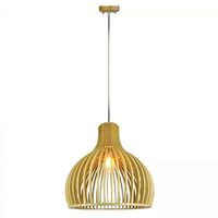 Pendul tavan din lemn, fara bec, E27, dimensiune 450 x 450 mm