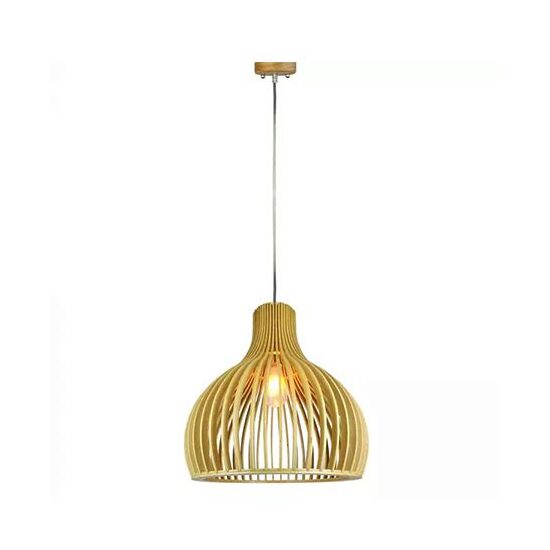 Pendul tavan din lemn, fara bec, E27, dimensiune 450 x 450 mm