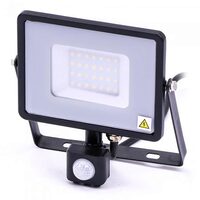 Proiector led cu senzor de miscare, 30W, 4000K, IP44, 2400 lm, Negru