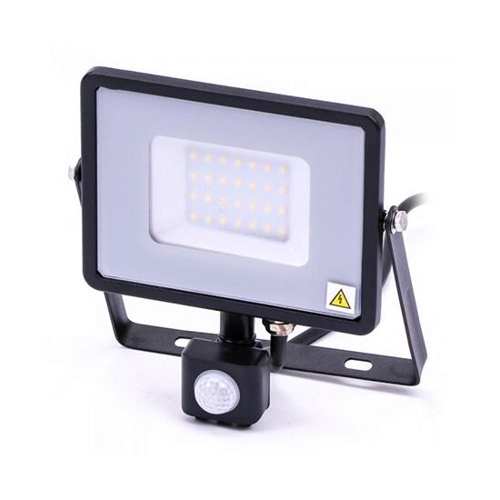 Proiector led cu senzor de miscare, 30W, 4000K, IP44, 2400 lm, Negru