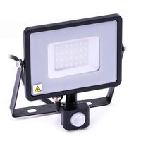 Proiector led cu senzor de miscare, 30W, 6400K, IP44, 2400 lm, Negru