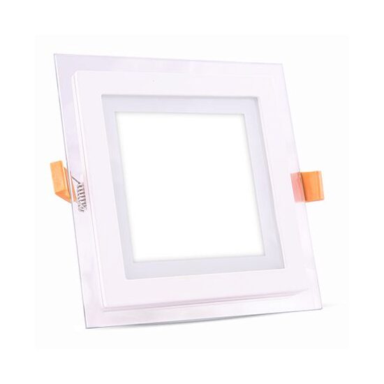 CORP ILUMINAT LED PATRAT INCORPORABIL 12W 6400K ALB RECE, STICLA