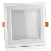 Panou led patrat, incorporabil 18W, 6400k alb rece, sticla, 198x198 mm, 1260 lm