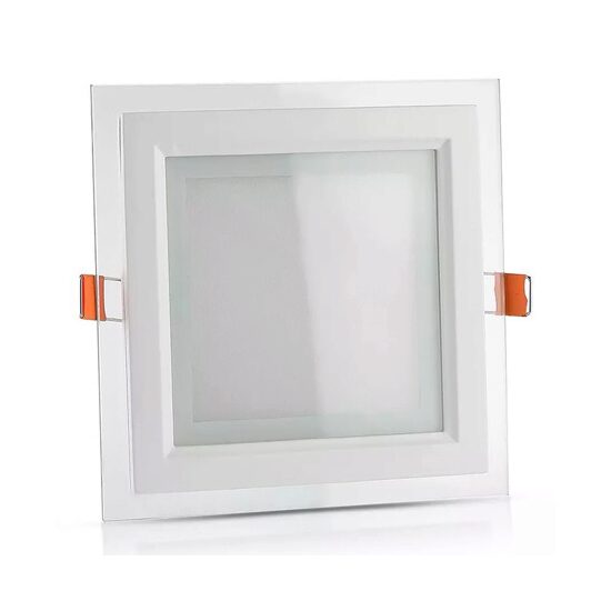 Panou led patrat, incorporabil 18W, 6400k alb rece, sticla, 198x198 mm, 1260 lm