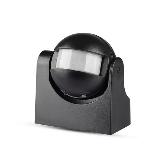 Senzor de miscare, Negru, 360 grade, max 300W, IP44, detectare 12 m, 86.4 x 60.4 x 98 mm