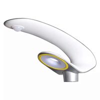 Lampa solara pentru gradina, 20 W, Exterior IP65, Negru, 2000 lm, Lumina rece 6400K