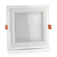 Panou led 12W, rama sticla 4000k alb neutru, 840 lm, 120x120 mm