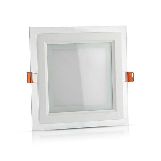 Panou led 12W, rama sticla 4000k alb neutru, 840 lm, 120x120 mm