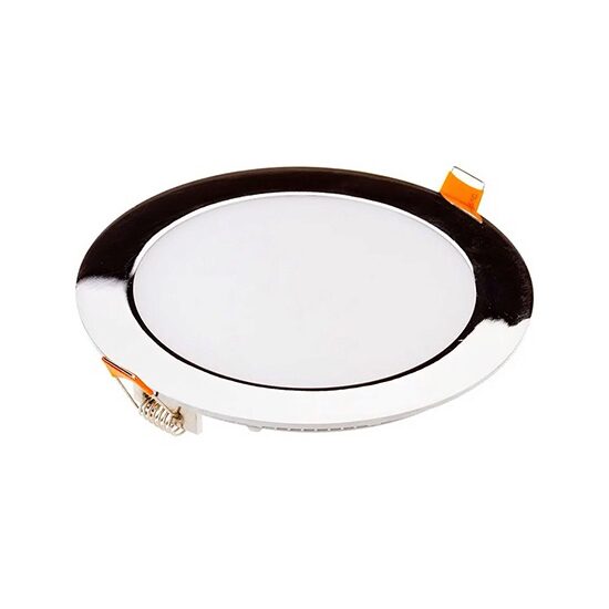 Panou led slim rotund 18W, 6400k, 1500 lm, diametru 225 mm, Aluminiu, Crom