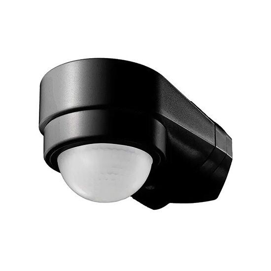 Senzor de miscare cu infrarosu, pentru colt, 1200W, 180 grade, max 120m, IP65, Negru