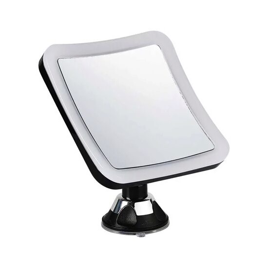Oglinda make-up cu led, 3.2 W, 30 lm, 6400K, lupa 10x, 162 x 132 mm, IP44, 4xAA