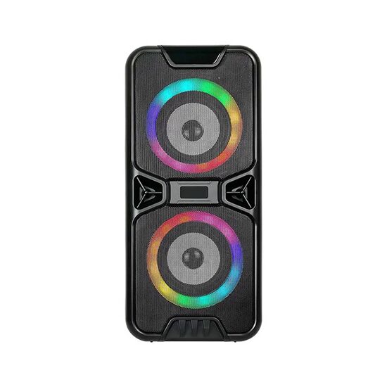 Boxa portabila iluminata led, 20 W, USB, FM, 185.3x177x410.5mm