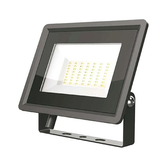 Proiector led 50 W, 6500K, IP65, 4300 lm, Aluminiu, Negru dimensiuni 180 x 27 x 150 mm