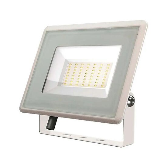 Proiector led 50 W, 4000K, IP65, 4300 lm, Aluminiu, Alb, dimensiuni 180 x 27 x 150 mm