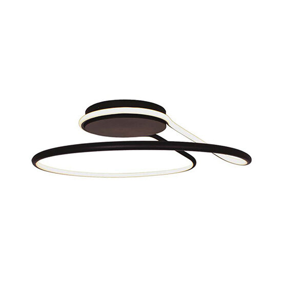 Plafoniera led, 5330 lm, 54W, 4000K, 520 x 200 mm, Aluminiu, Negru
