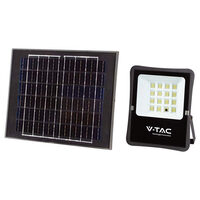 Proiector led cu incarcare solara 15W, 6400K, telecomanda