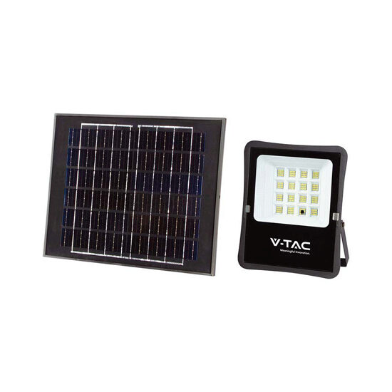Proiector led cu incarcare solara 15W, 6400K, telecomanda