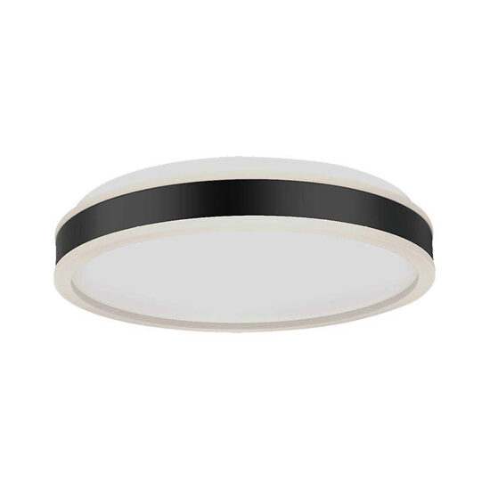 Plafoniera led dimmabil, lumina naturala 4000K, 2500 lm, Negru/Alb, 24 W, diametru 400 mm