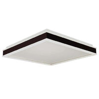 Plafoniera patrata cu led dimmabil, lumina naturala 4000K, 2450 lm, Negru/Alb, 24 W, dimensiune 400x400 mm