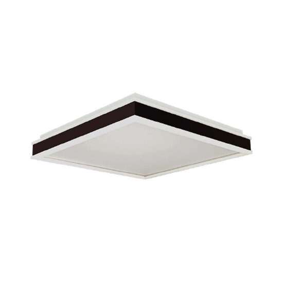 Plafoniera patrata cu led dimmabil, lumina naturala 4000K, 2450 lm, Negru/Alb, 24 W, dimensiune 400x400 mm